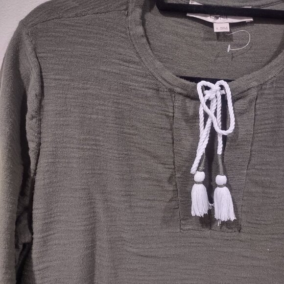 Women's LOFT Dark Green Nautical Top Size XL - 3FOR$25 - - Picture 3 of 5